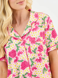 Women's Charlotte Shorts Pajama Set | Daisy Chain Pink