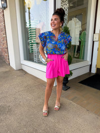 The Jennifer Floral Ruffle Top