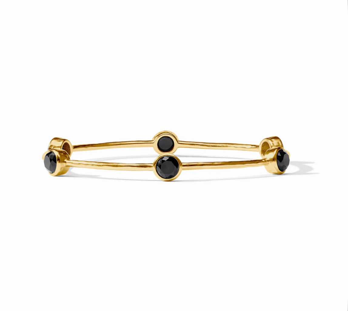 Julie Vos - Milano Luxe Bangle - L - Black Obsidian